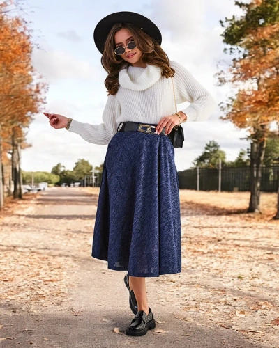 Royalfashion Sieviešu vidēja garuma svārki