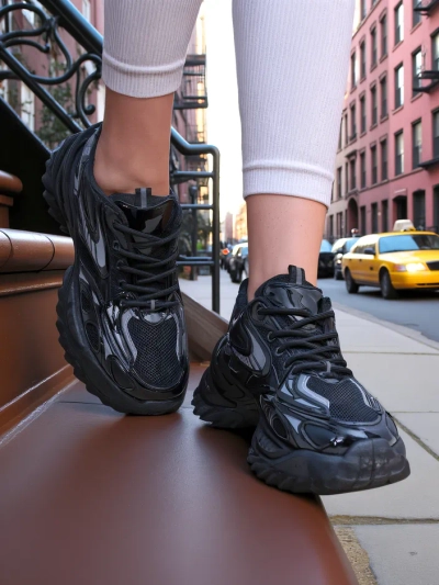 Royalfashion Women's Lacquered Sneakers Leysi