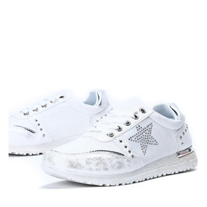 OUTLET White sports shoes with a decorative Stellan star - Footwear