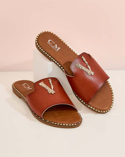 Royalfashion Women's eco leather flip-flops Cemenna