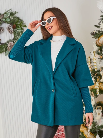 Royalfashion Women's coat with sweater sleeves