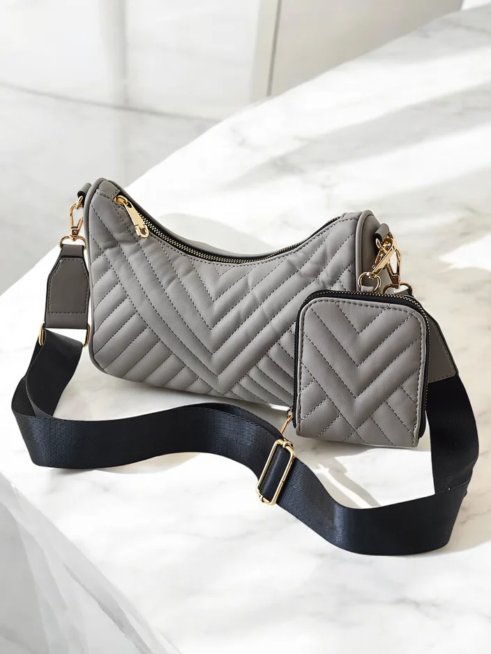 Royalfashion Mazā sieviešu quilted soma ar maku