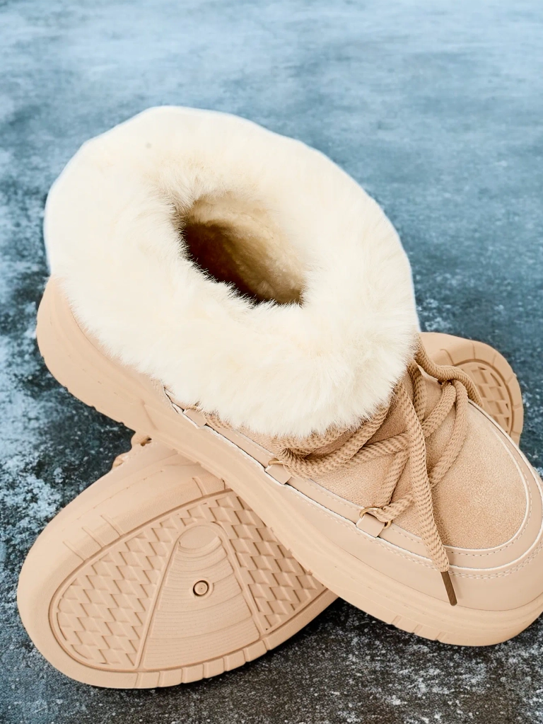 Royalfashion Women's lace-up snow boots Moniuc