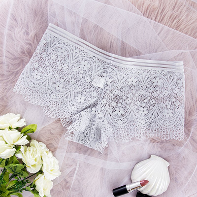 Grey women's lace boxers - Underwear