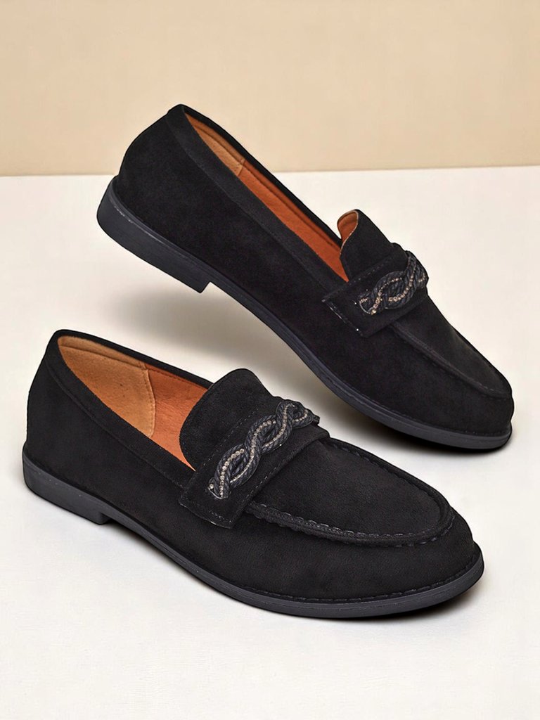 Royalfashion Eleganti sieviešu mokasīni ar austu dekoru Zanetes