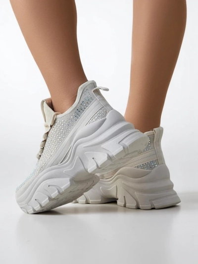 Royalfashion Women's sporty sneakers with rhinestones Blysco