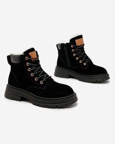 Royalfashion Women's insulated trapper boots in black Radoras