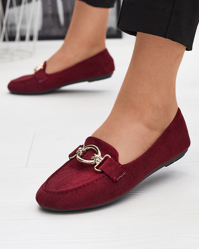 Eco-suede burgundy moccasins Brussi - Footwear