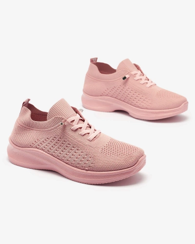 Women's fabric sports shoes in pink Sedmo- Footwear