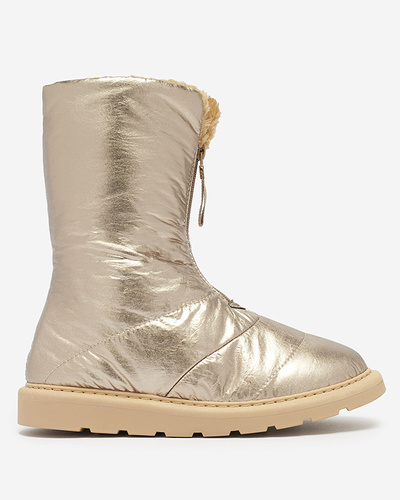 Pink-gold women's shoes a'la snow boots Tirigga- Footwear