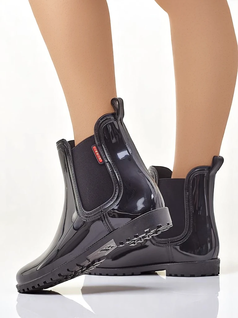 Женские лакированные резиновые сапоги Royalfashion Rissma