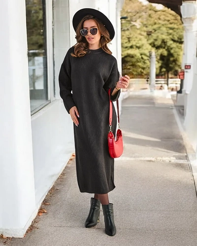 Royalfashion Women's long sweater dress