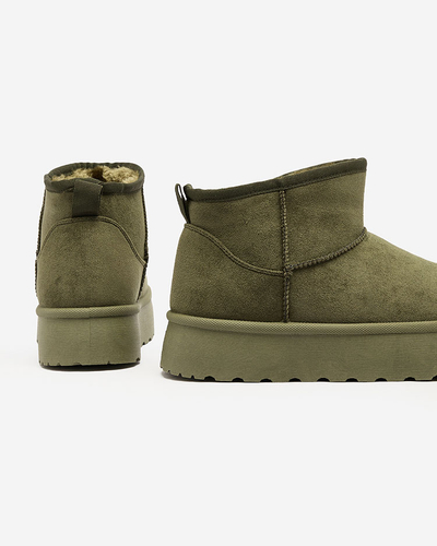 Royalfashion Zaļie sieviešu sniega zābaki ar platformu Ersinella