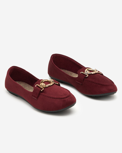 Eco-suede burgundy moccasins Brussi - Footwear