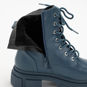 Classic blue eco leather boots Nobi- Footwear