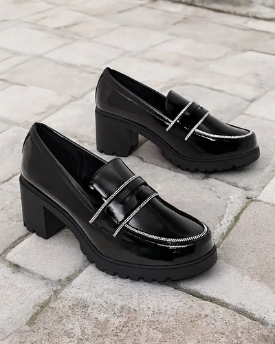 Royalfashion Ladies' patent leather loafers Befies