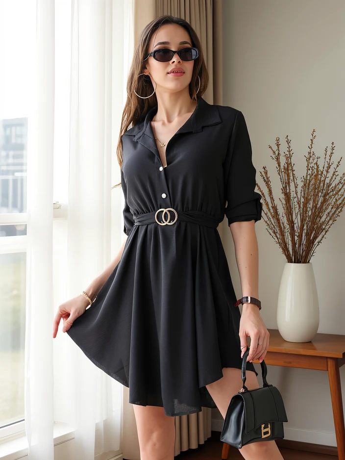 Royalfashion Элегантное платье до колена для женщин