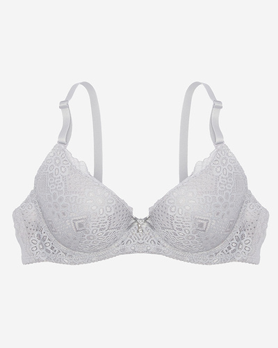 Gray padded women's bra- Underwear