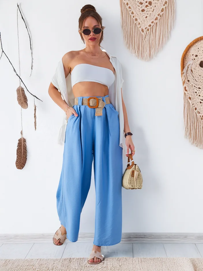 Royalfashion Женские широкие брюки из вискозы