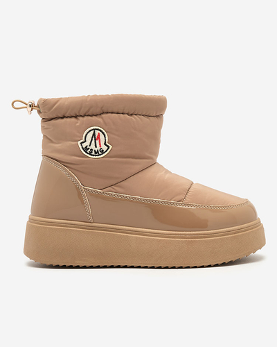 Royalfashion Женские сапоги-слипы коричневого цвета Ademra