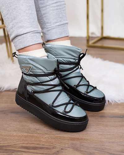 Royalfashion Женские сапоги-слипы a'la snow boots in blue Vevnose