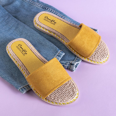 Yellow women's Ysia slippers - Footwear