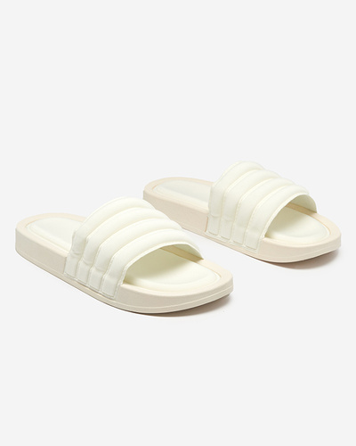 Women's striped ecru sandals Lenira - Footwear