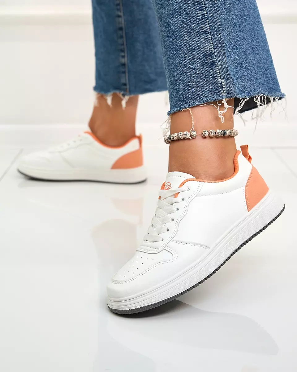 Royalfashion White-orange klasiskie sporta apavi Colorburst Classics