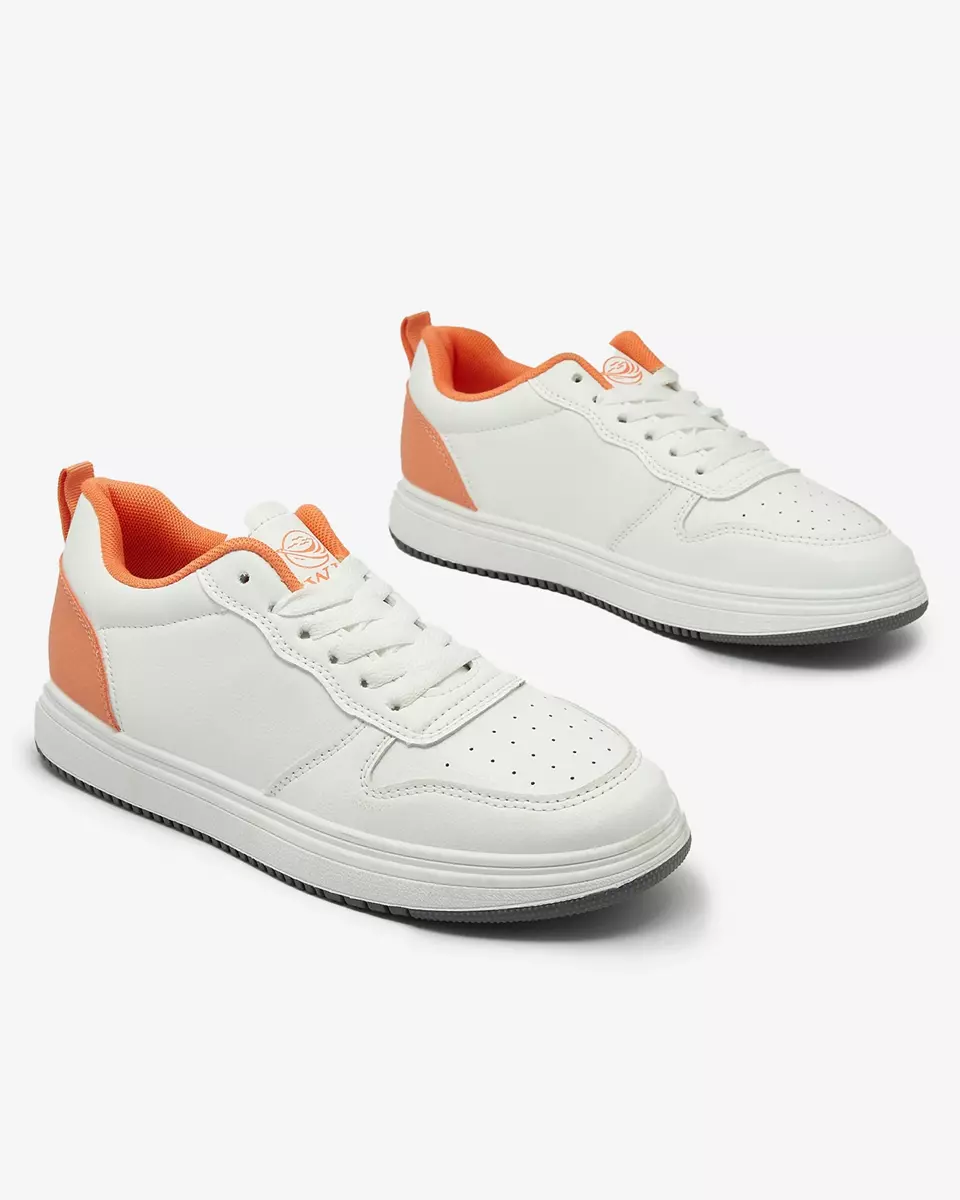 Royalfashion White-orange klasiskie sporta apavi Colorburst Classics