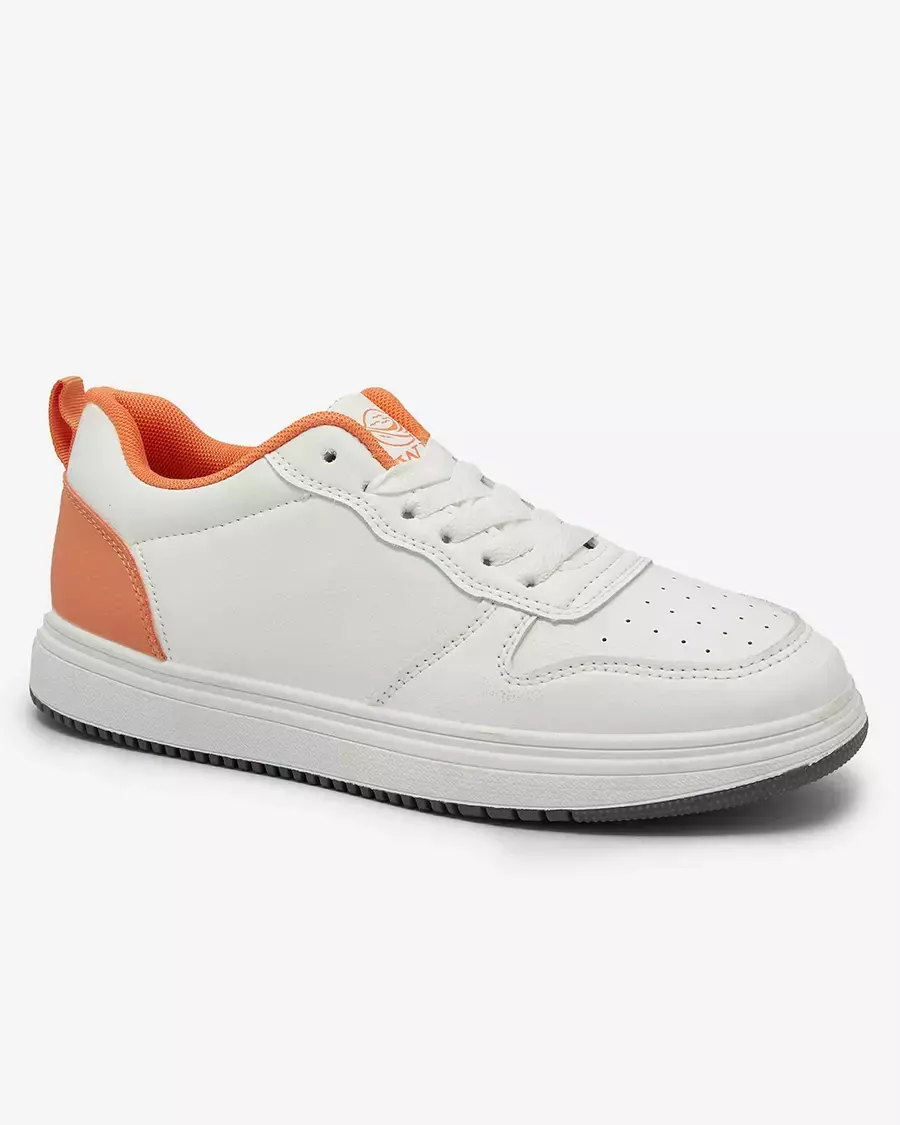 Royalfashion White-orange klasiskie sporta apavi Colorburst Classics