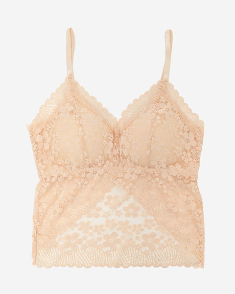 Sieviešu smilškrāsas mežģīņu bralette krūšturis - apakšveļa