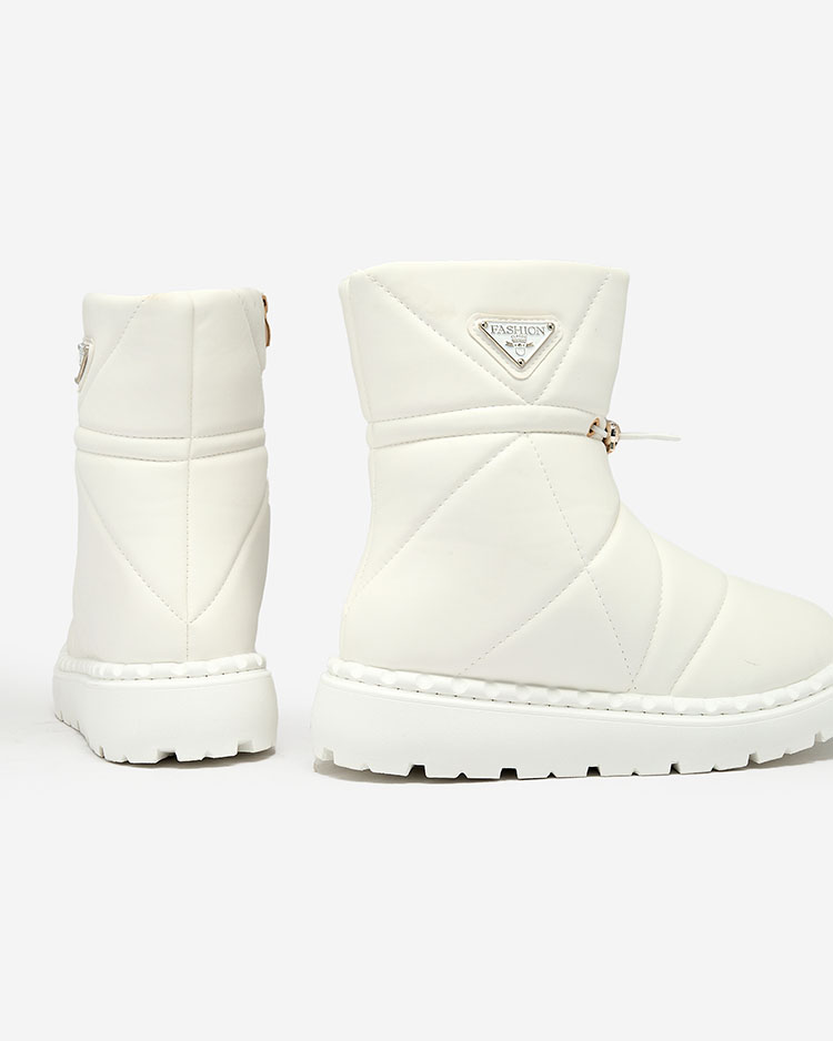 Royalfashion Белые женские сапоги a'la snow boots Oterika