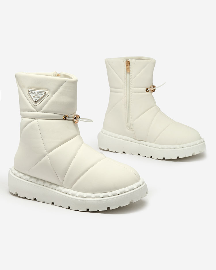 Royalfashion Белые женские сапоги a'la snow boots Oterika