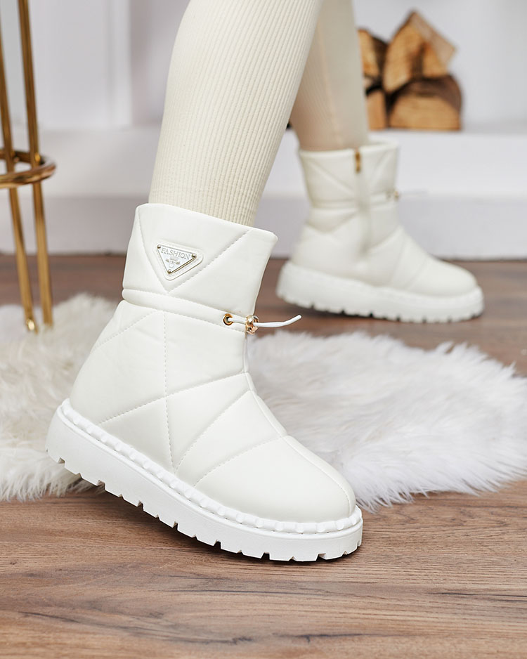 Royalfashion Белые женские сапоги a'la snow boots Oterika