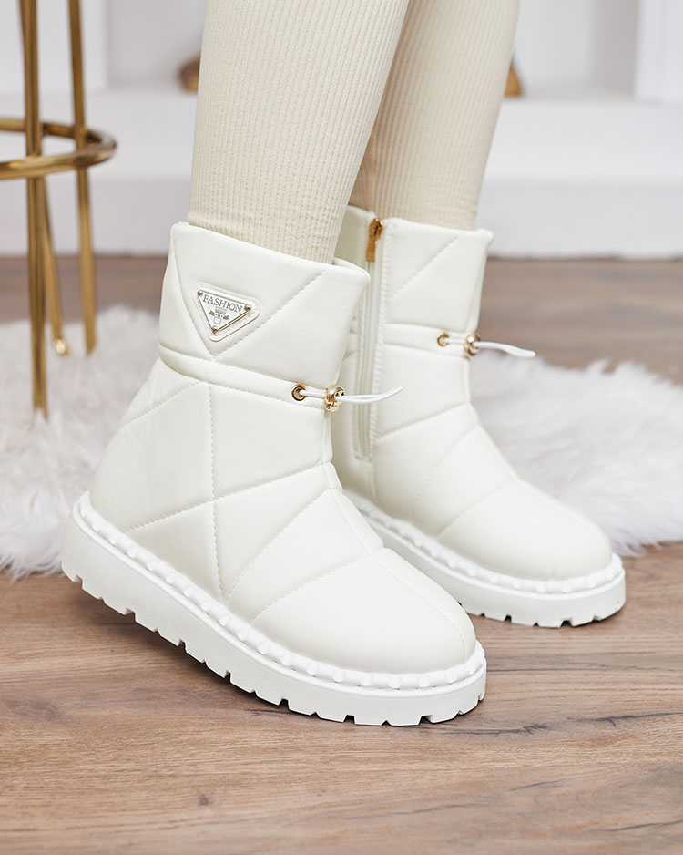 Royalfashion Белые женские сапоги a'la snow boots Oterika