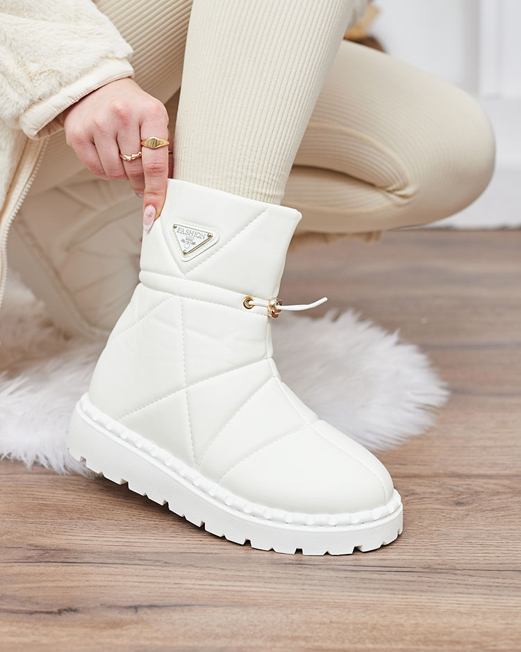 Royalfashion Белые женские сапоги a'la snow boots Oterika