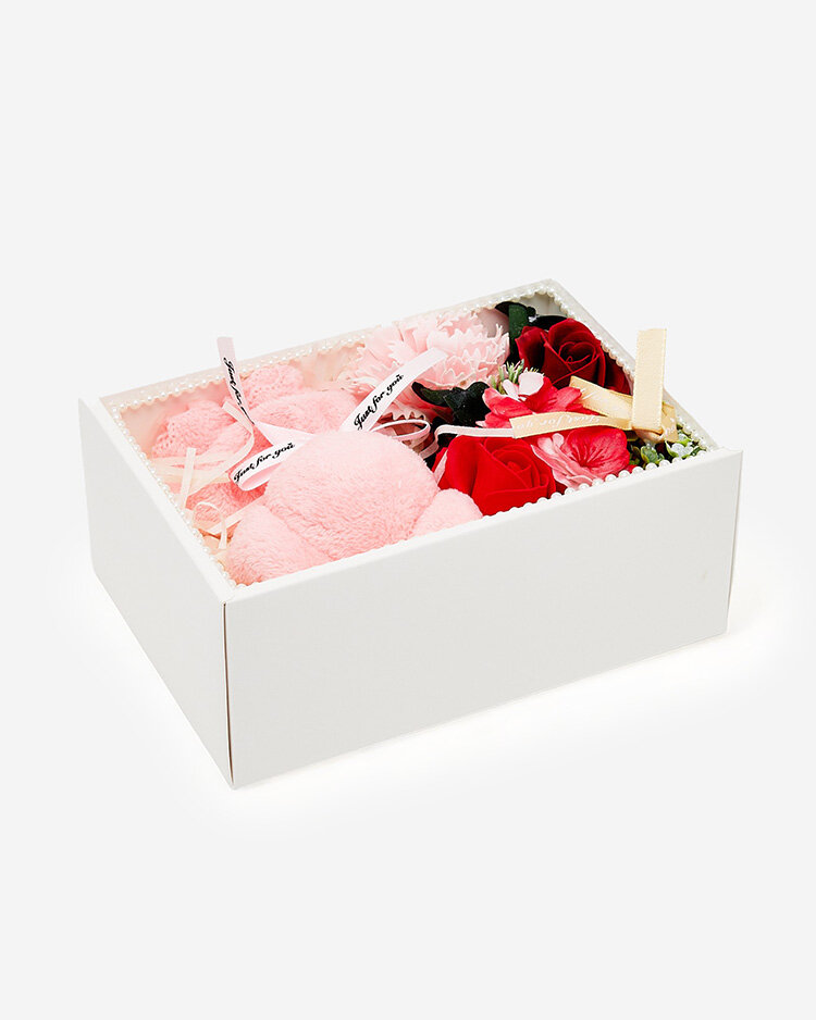 Royalfashion Flowerbox Цветы в коробке с мишкой