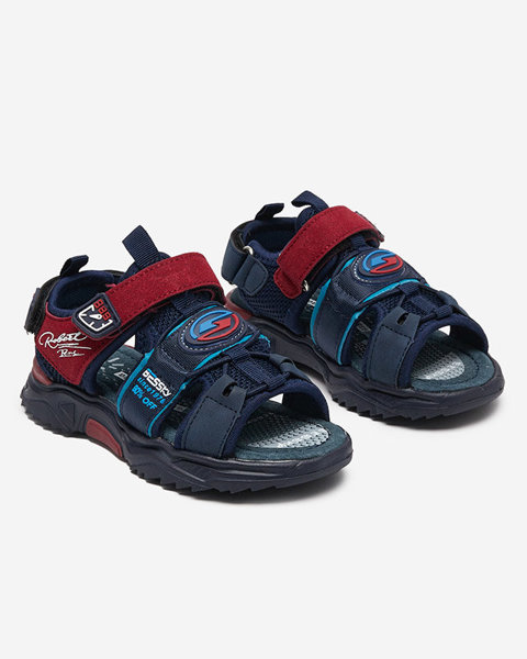 Темно-синие и бордовые сандалии для мальчиков на липучке Roser-Footwear